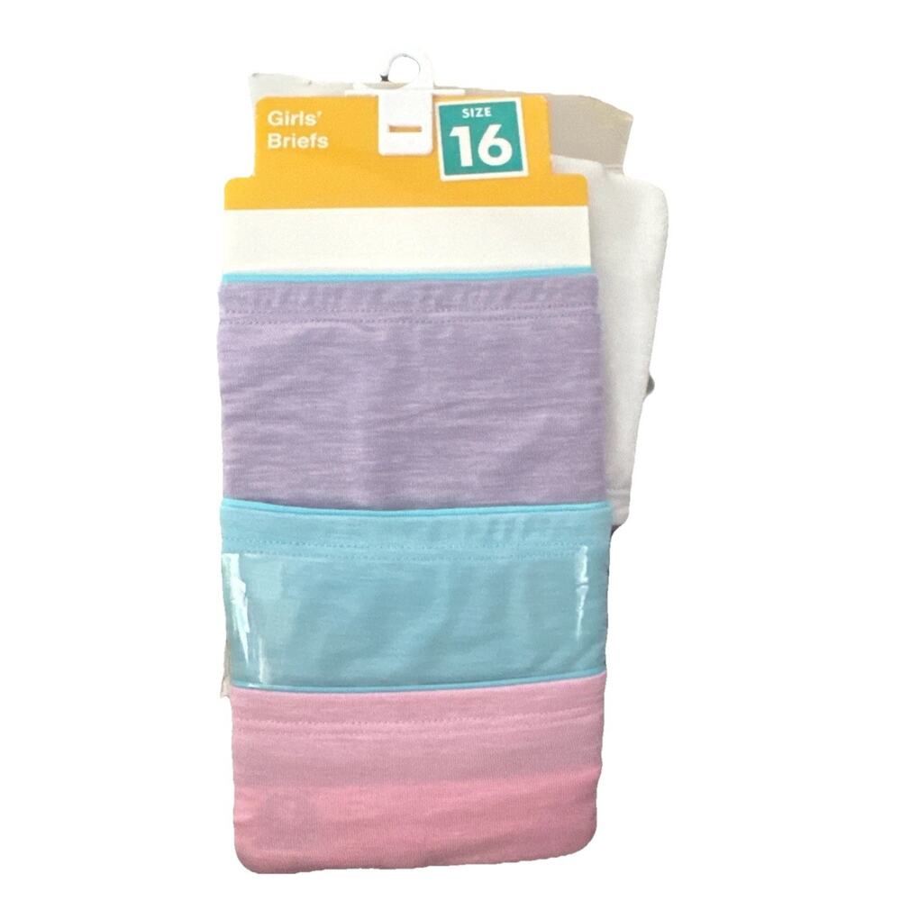 Girls Briefs 5 Pack ,Fruit Of The Loom Size 16 All over Stretch,moisture Wicking